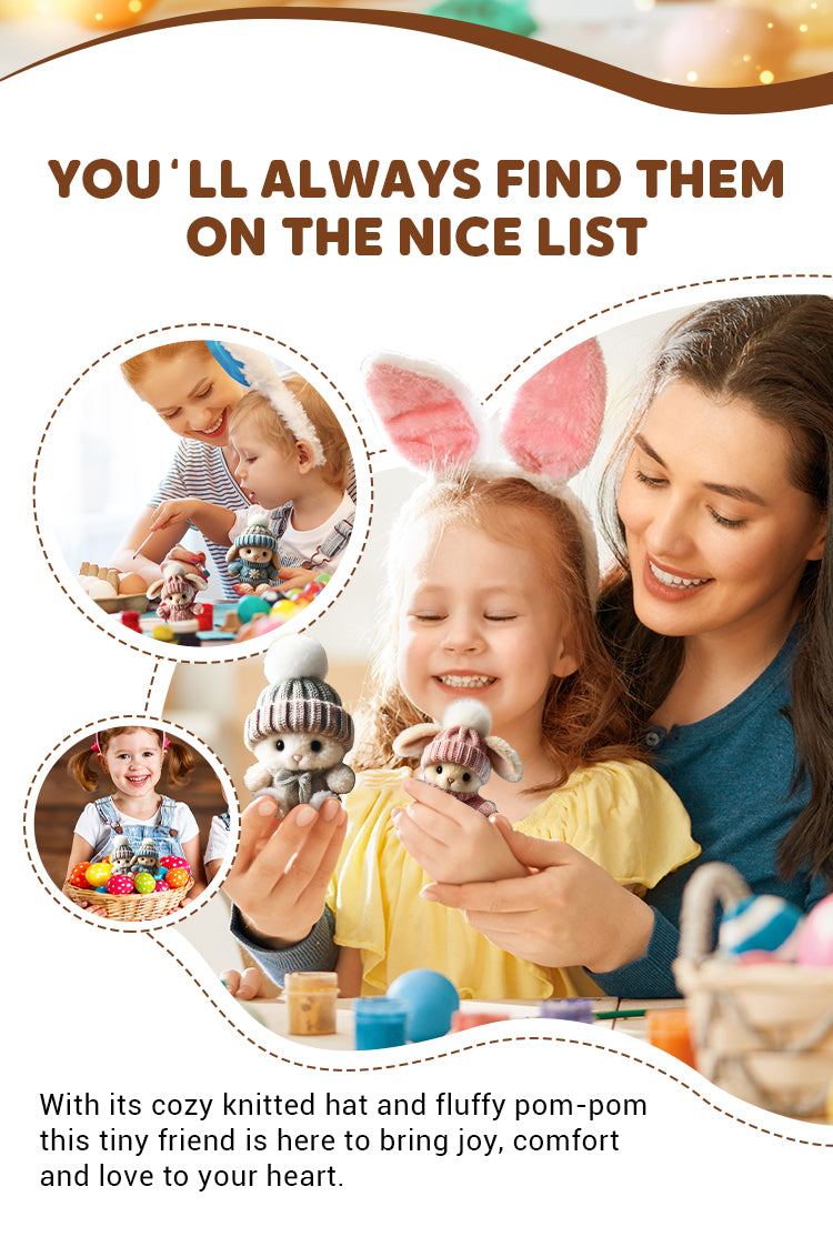 💖Easter Big Promotion :BUY 3 GET 1 FREE🔥Handmade Mini Bunny Hug Cute Easter Gift🐇🎁