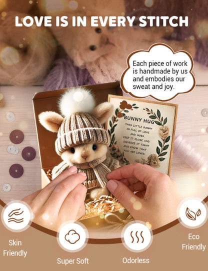 💖Handmade Mini Bunny Hug Cute Easter Gift🐇🎁