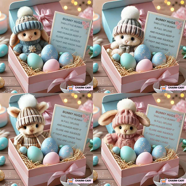 💖Easter Big Promotion :BUY 3 GET 1 FREE🔥Handmade Mini Bunny Hug Cute Easter Gift🐇🎁