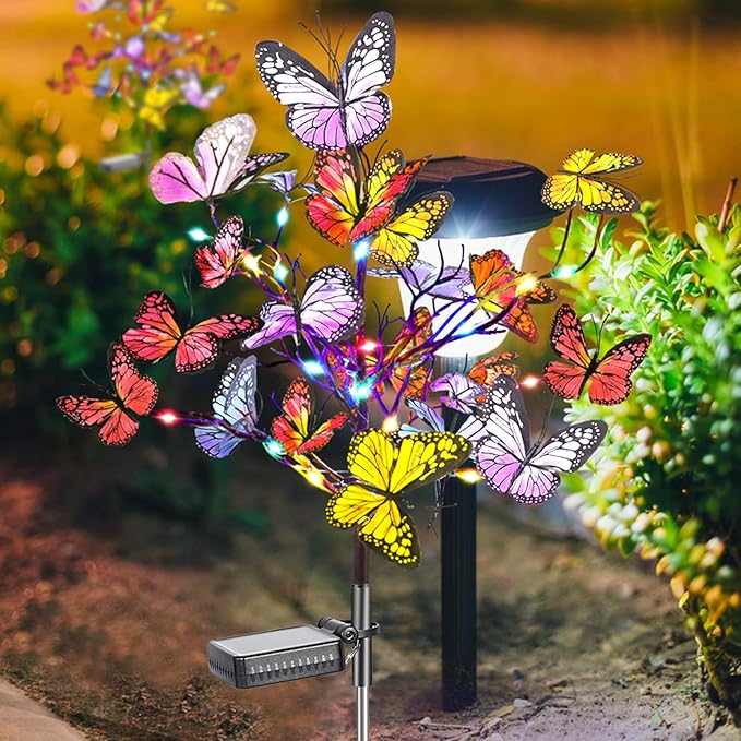 🦋 Solar Butterfly Garden Lights