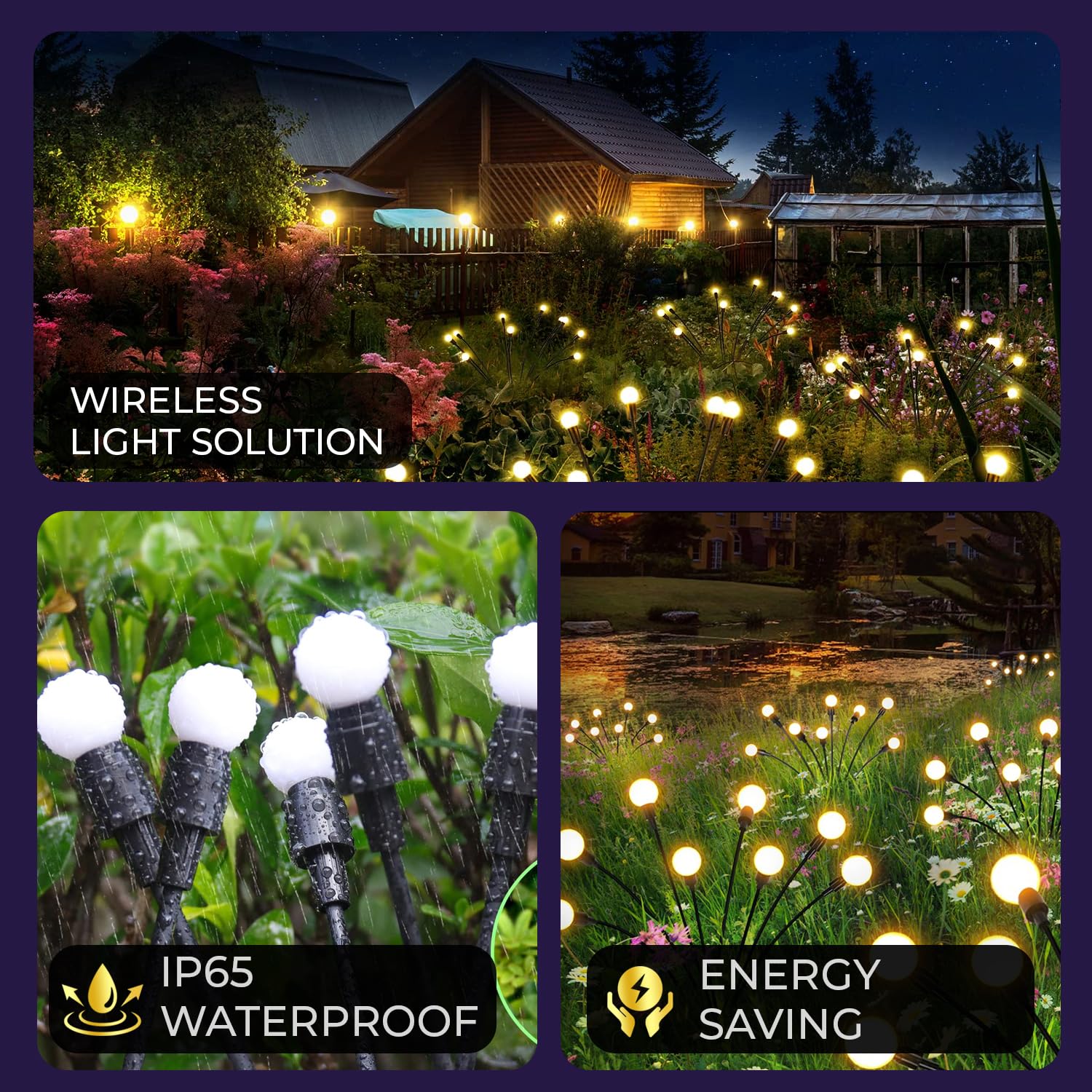 🌙 Solar Firefly Garden Lights –10 LEDs