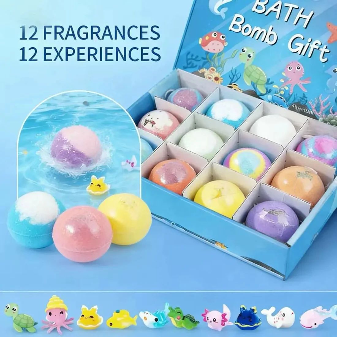 MysteryFizz™ Kids Bath Bombs – 6/12/18 Pack with Surprise for Kids