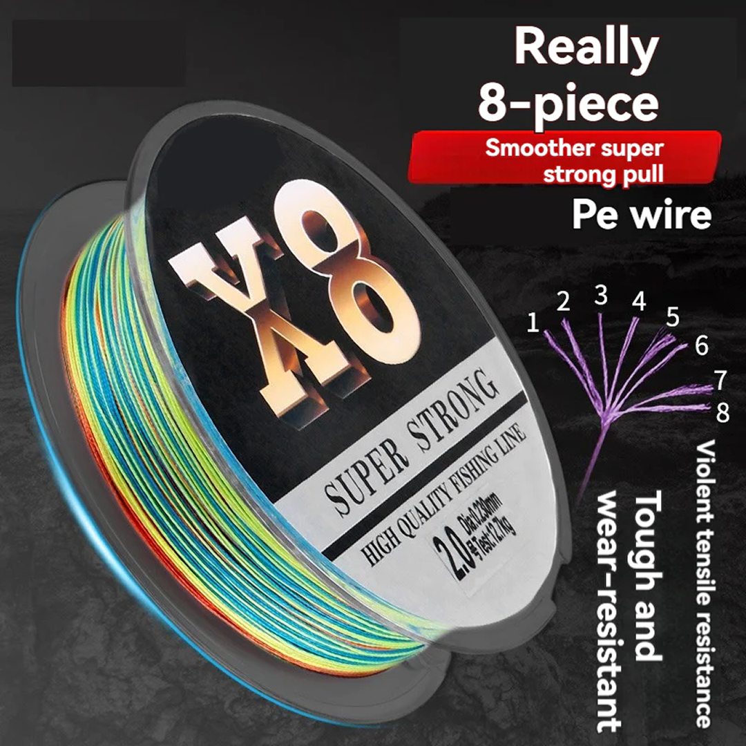 8 x Braided Fishing Line —150M Japanese PE Multifilament for Carp & More