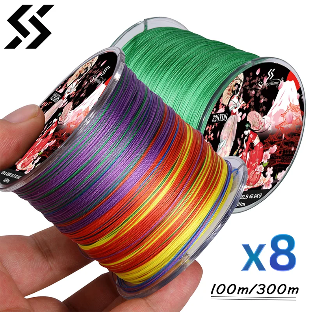 8 x Braided Fishing Line —150M Japanese PE Multifilament for Carp & More