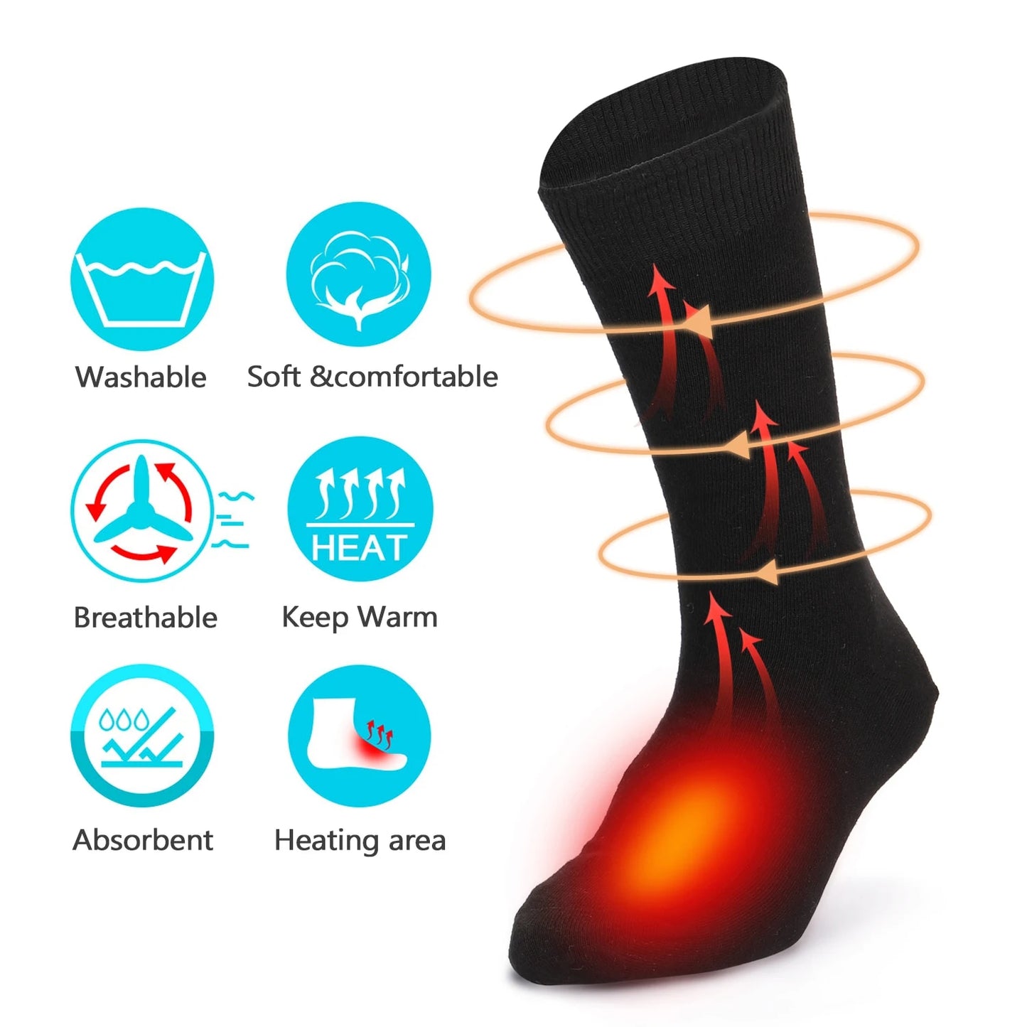 Duhan™ HeatSox: Heated Electric Socks - easylife