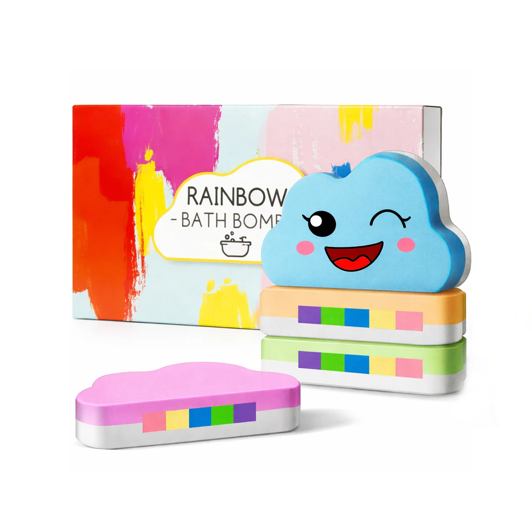 Easylife™ Rainbow Bath Bombs for Kids – 4 PCS Surprise Toy Gift Set for kids & Toddlers
