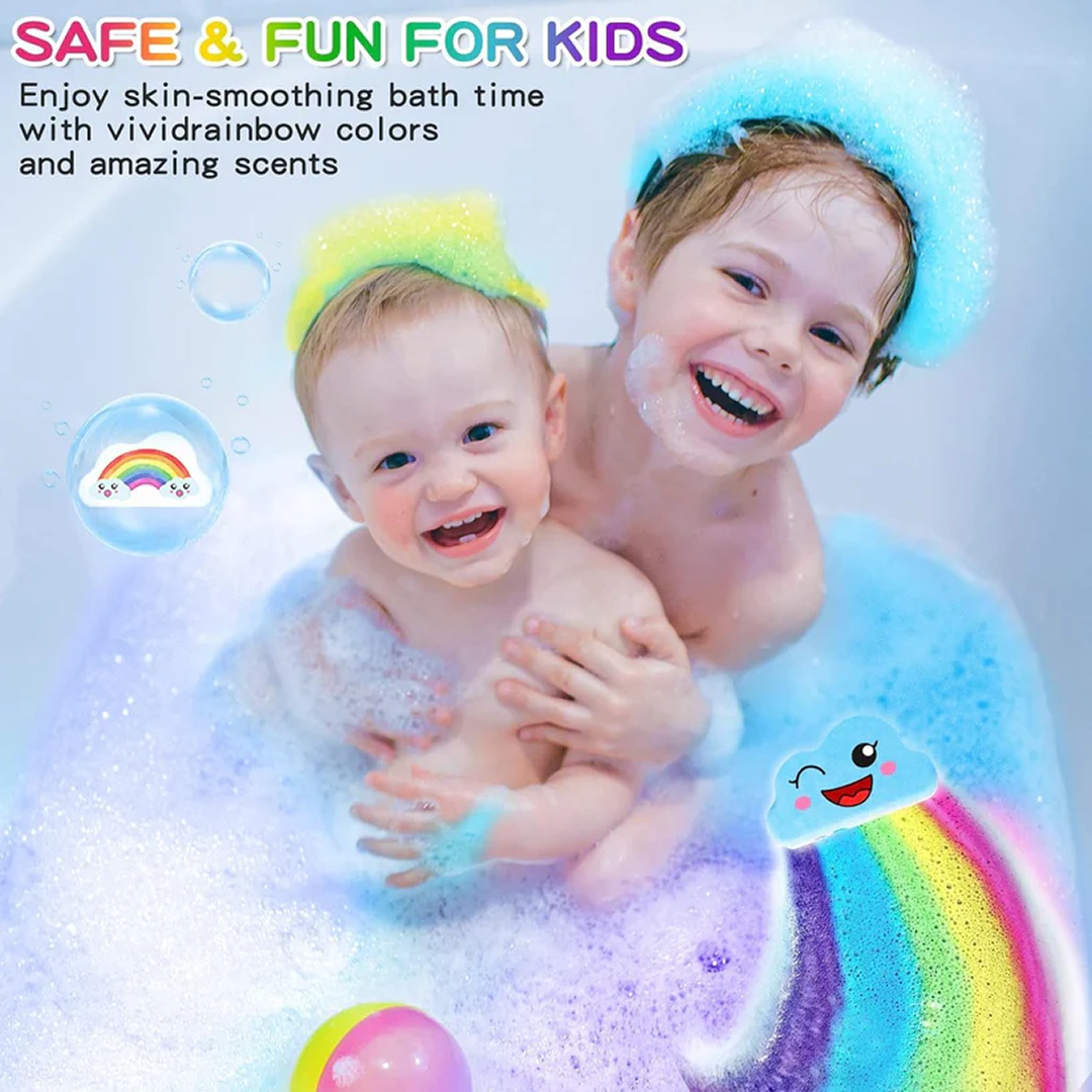 Easylife™ Rainbow Bath Bombs for Kids – 4 PCS Surprise Toy Gift Set for kids & Toddlers