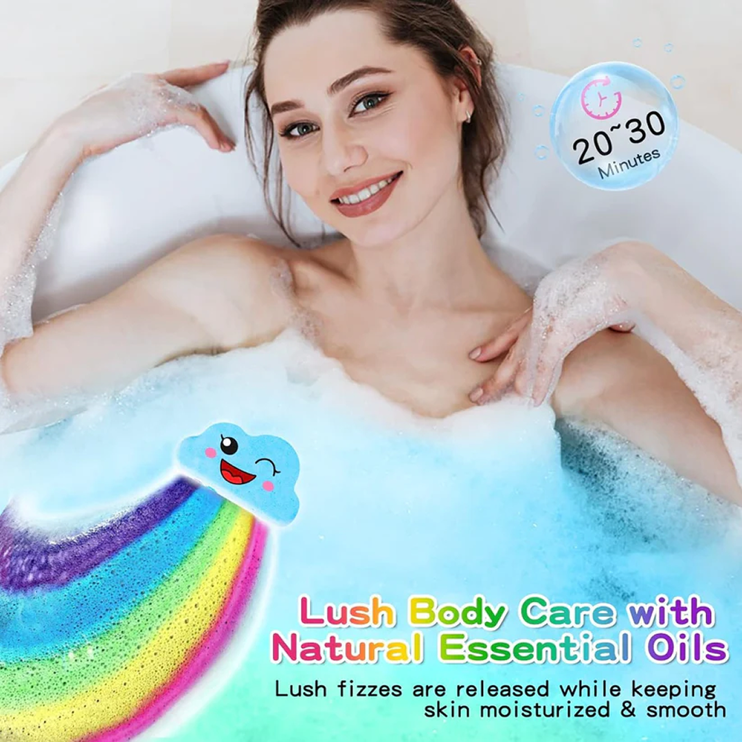Easylife™ Rainbow Bath Bombs for Kids – 4 PCS Surprise Toy Gift Set for kids & Toddlers