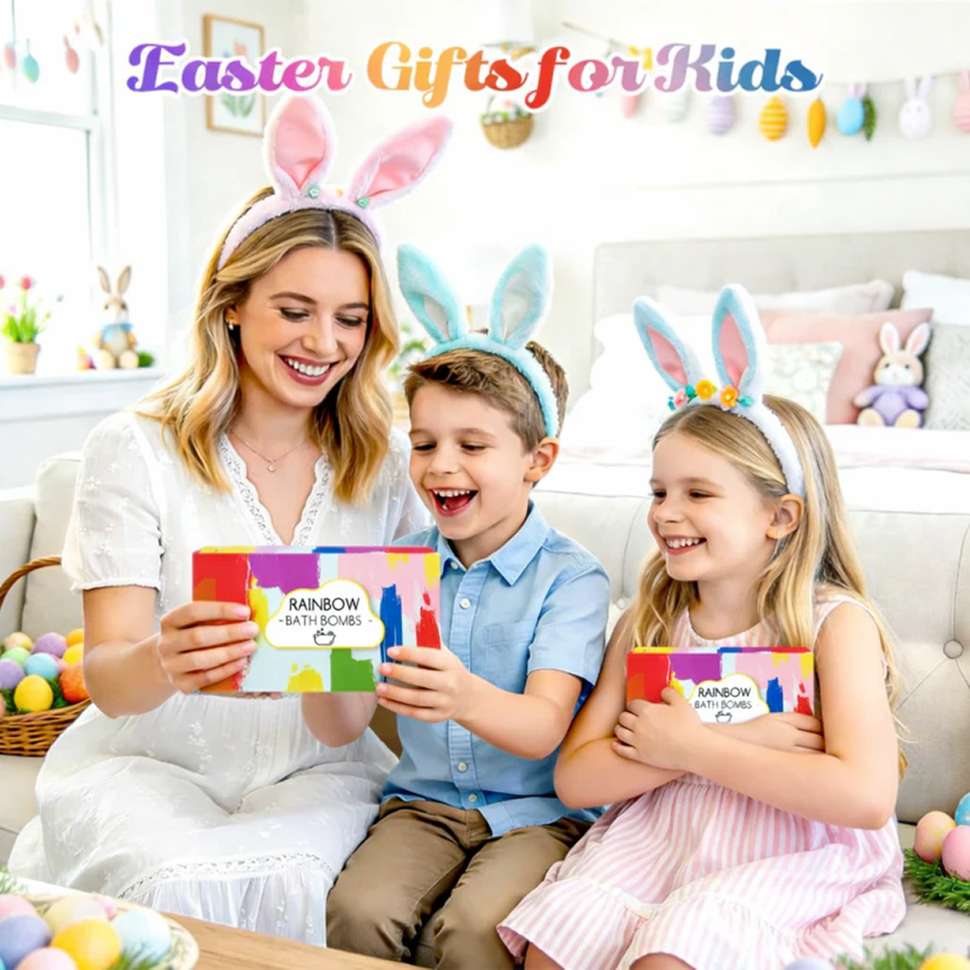 Easylife™ Rainbow Bath Bombs for Kids – 4 PCS Surprise Toy Gift Set for kids & Toddlers