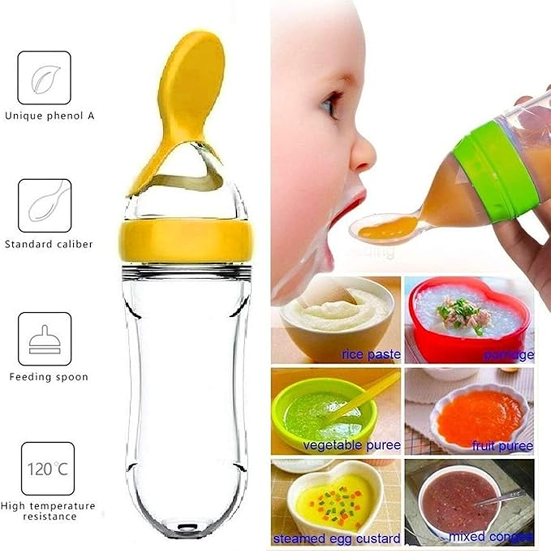 Easylife™ Silicone Baby Bottle & Spoon