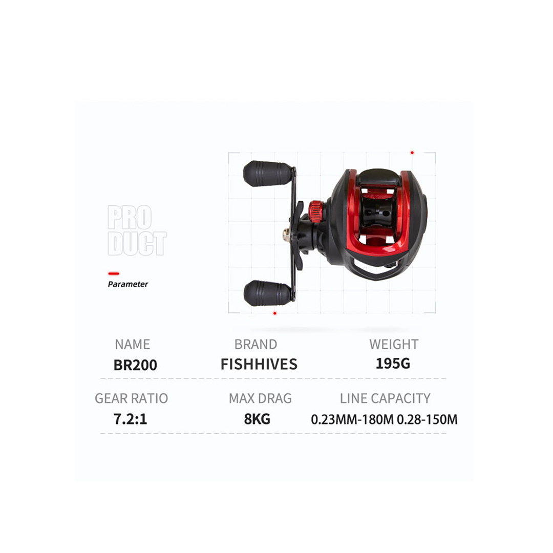 FISHINCHUB BR200 BAITCASTINC REEL SALTWATER FISHING REELS