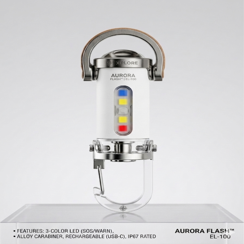 Aurora Flash™ Mini Keychain Flashlight 1200LM – Super Bright, Waterproof LED Light