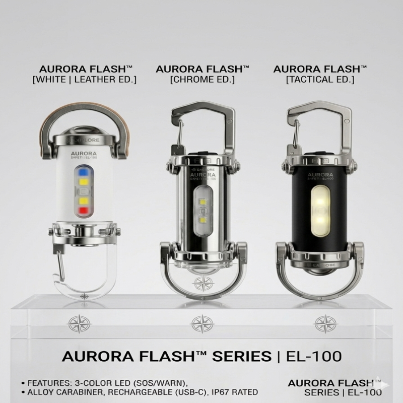 Aurora Flash™ Mini Keychain Flashlight 1200LM – Super Bright, Waterproof LED Light