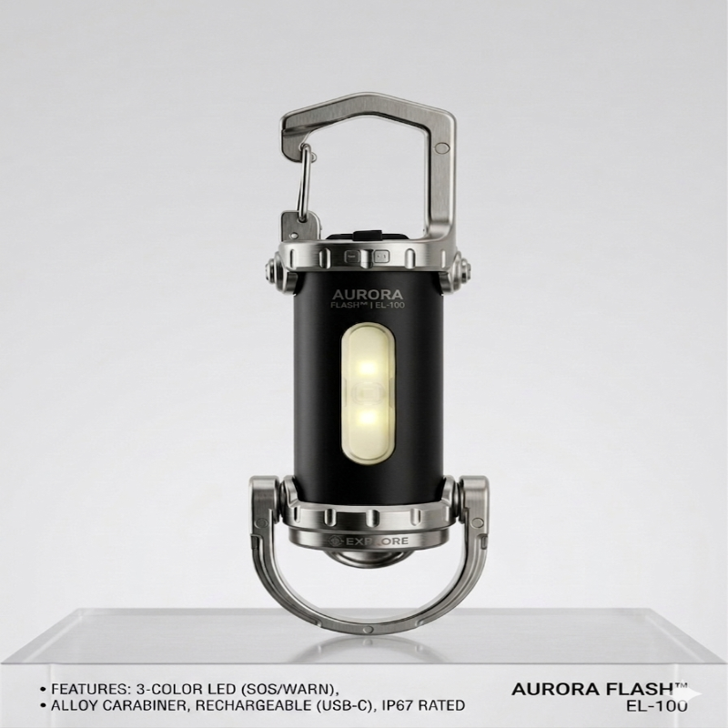 Aurora Flash™ Mini Keychain Flashlight 1200LM – Super Bright, Waterproof LED Light
