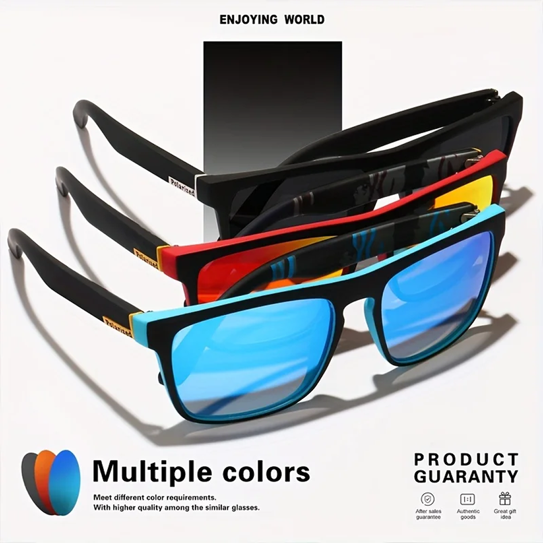 RetroLux™ Polarized Square Sunglasses – UV400 Designer Eyewear for Men & Women | Driving & Fishing