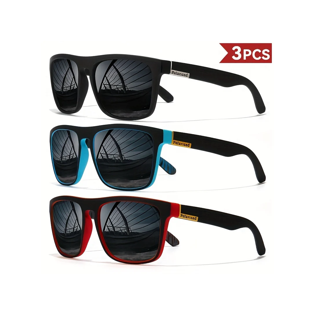 RetroLux™ Polarized Square Sunglasses – UV400 Designer Eyewear for Men & Women | Driving & Fishing