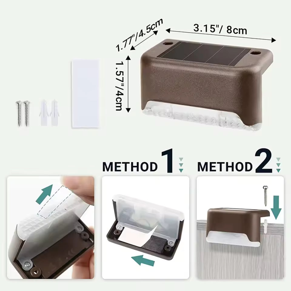 ✨ Solar Step Lights – 3 Pieces