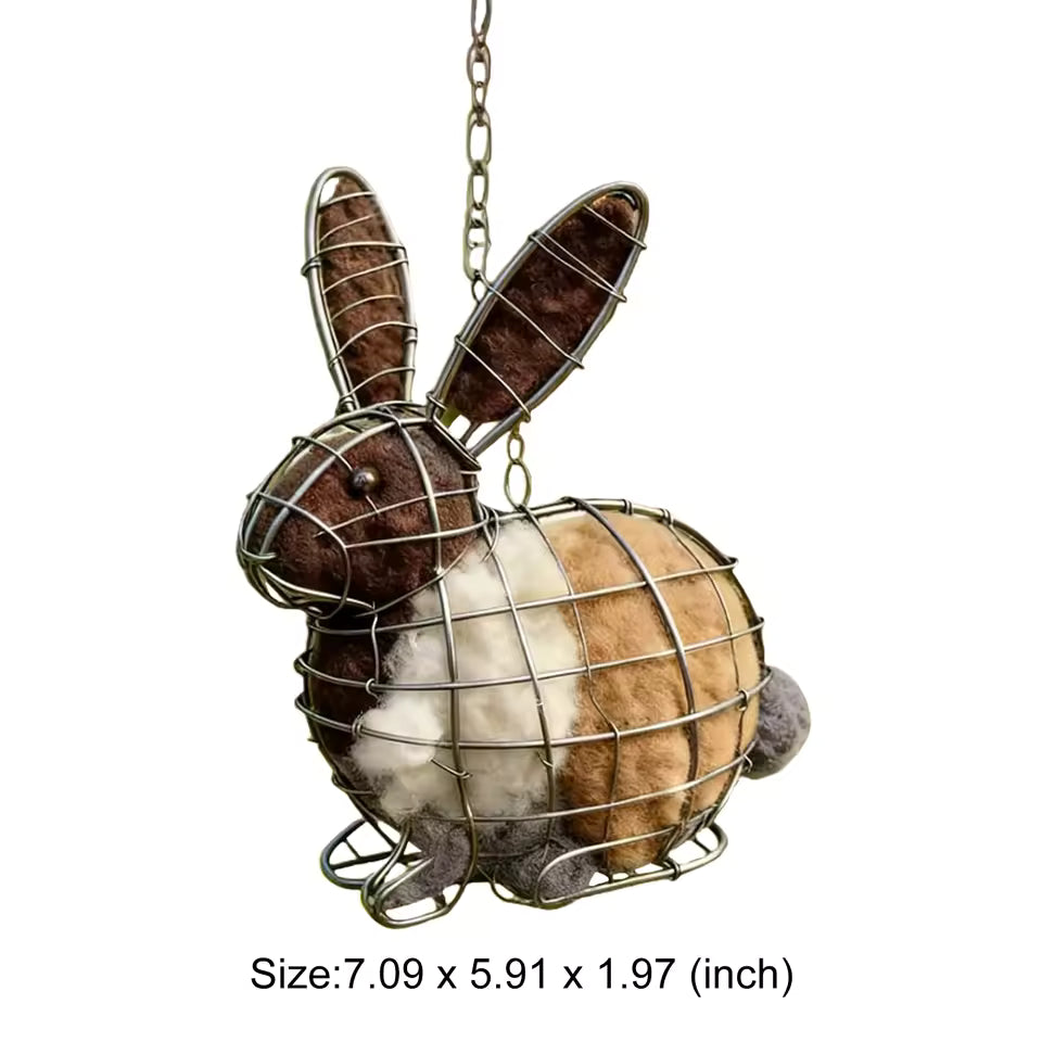 🕊️ Handmade Alpaca Fiber Bird Nesting Heart