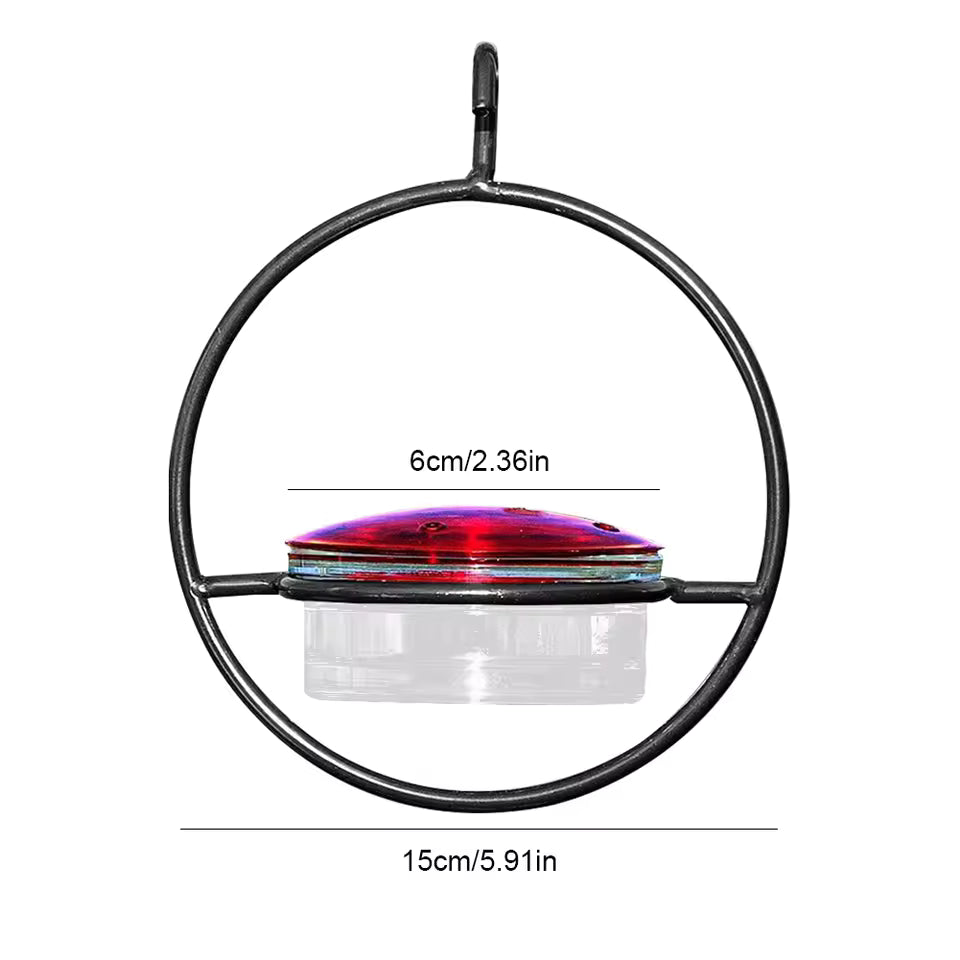 Red Bowl Bird Feeder for Water & Nectar