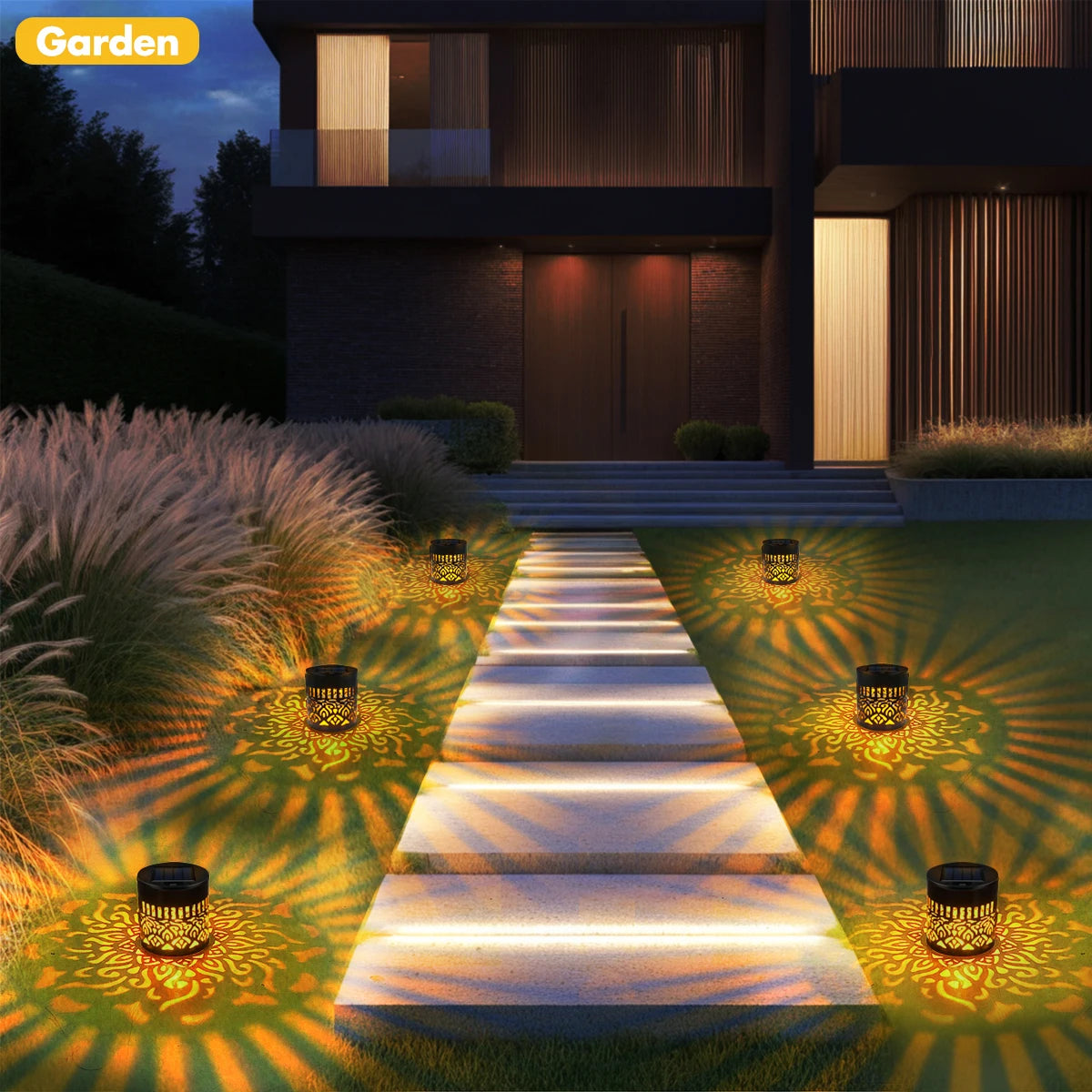 Solar Mandala Pathway Lights
