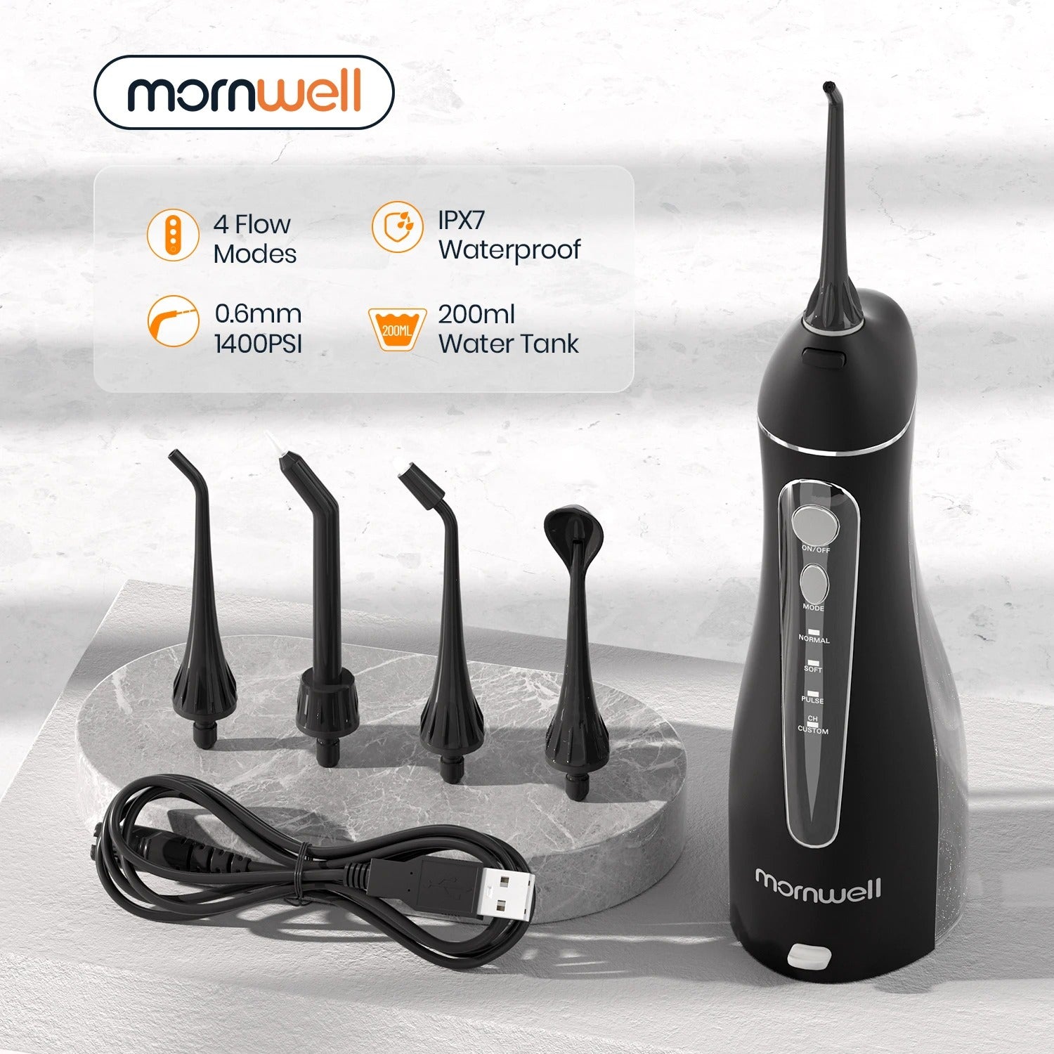 MornWell™ WaterJet Flosser-Pro: Superior Oral Hygiene - easylife