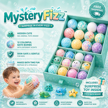 MysteryFizz™ Kids Bath Bombs – 6/12/18 Pack with Surprise for Kids